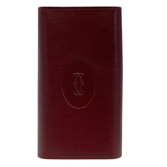 Cartier Must Line 6-ring Key Case Compact Logo Embossed Small